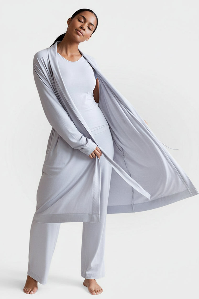 Collagen Lounge Robe - Pearl Grey